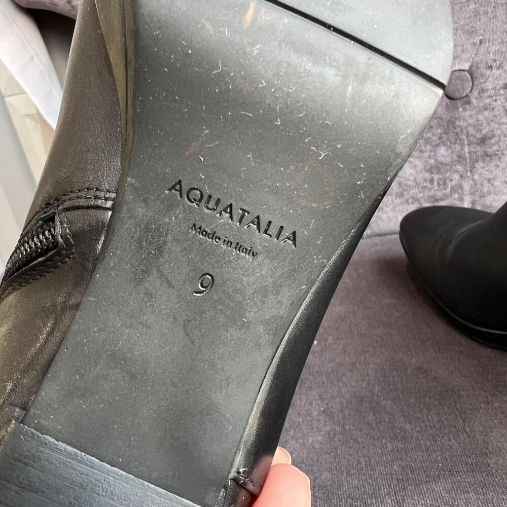 Aquatalia Daniella Black leather Ankle Boots – Size 9 - Picture 8 of 9